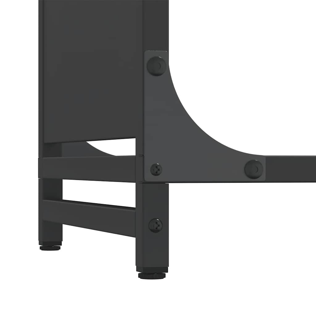 Firewood Rack Black 90x28x90 cm Cold-rolled steel
