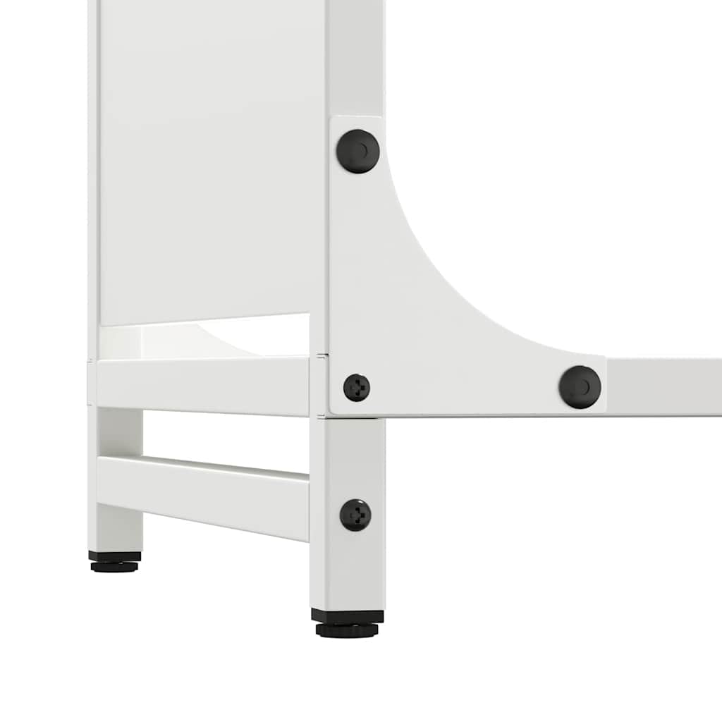 Firewood Rack White 90x28x90 cm Cold-rolled steel