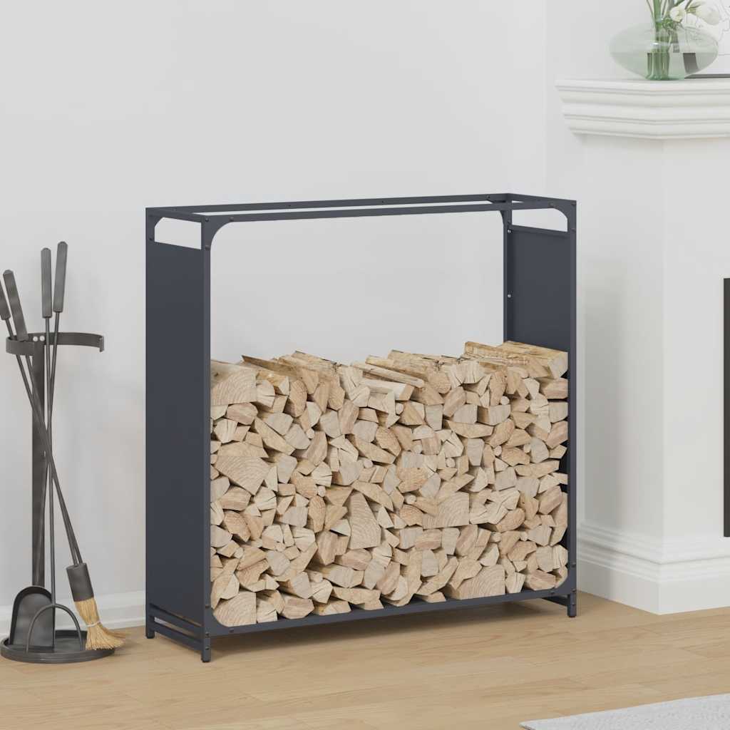 Firewood Rack Anthracite 90x28x90 cm Cold-rolled steel