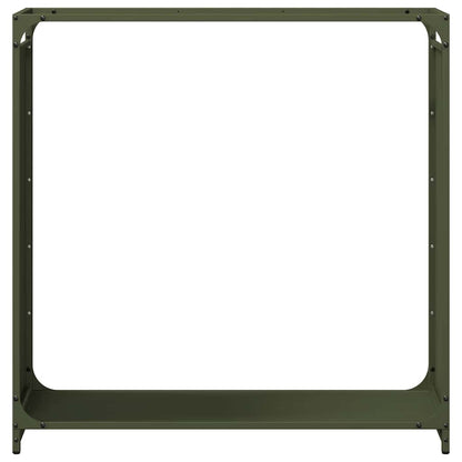 Firewood Rack Olive Green 90x28x90 cm Cold-rolled steel