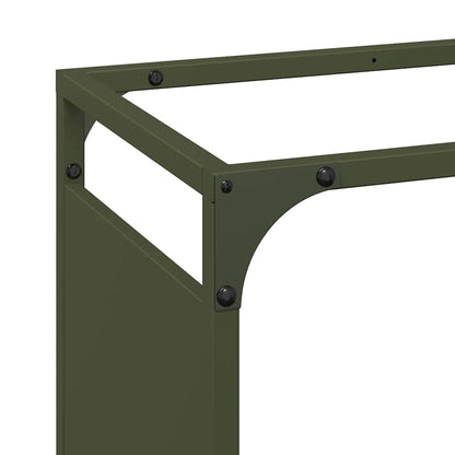 Firewood Rack Olive Green 90x28x90 cm Cold-rolled steel
