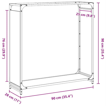Firewood Rack Olive Green 90x28x90 cm Cold-rolled steel