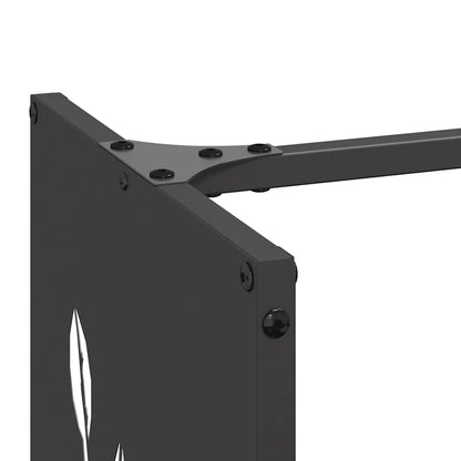 Firewood Rack Black 40x30x80 cm Cold-rolled steel