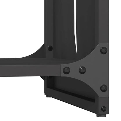 Firewood Rack Black 40x30x80 cm Cold-rolled steel
