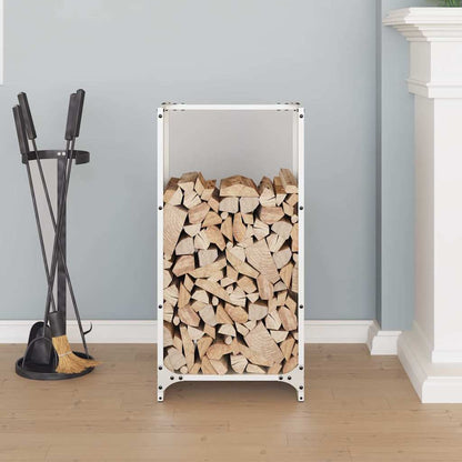Firewood Rack White 40x30x80 cm Cold-rolled steel