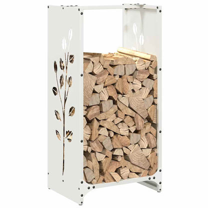 Firewood Rack White 40x30x80 cm Cold-rolled steel