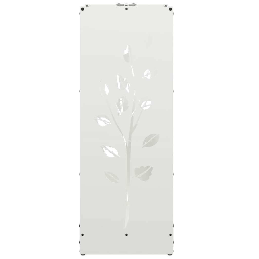 Firewood Rack White 40x30x80 cm Cold-rolled steel