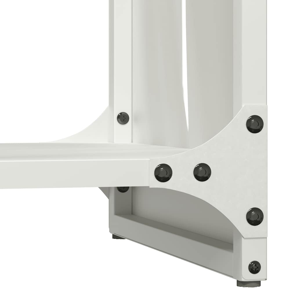 Firewood Rack White 40x30x80 cm Cold-rolled steel