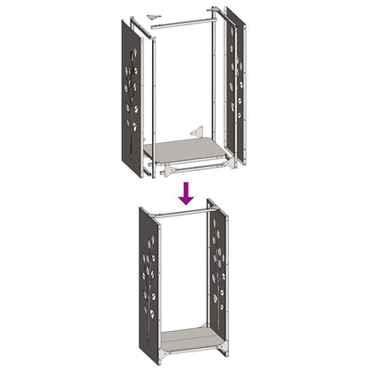 Firewood Rack 40x30x80 cm Stainless Steel