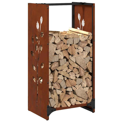 Firewood Rack 40x30x80 cm Weathering Steel