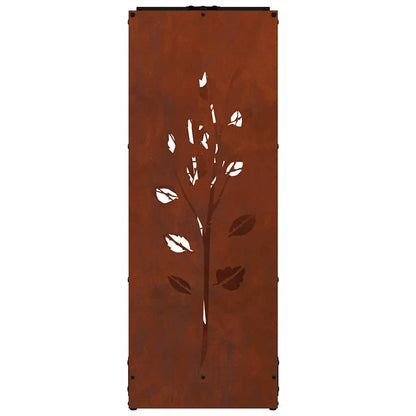 Firewood Rack 40x30x80 cm Weathering Steel
