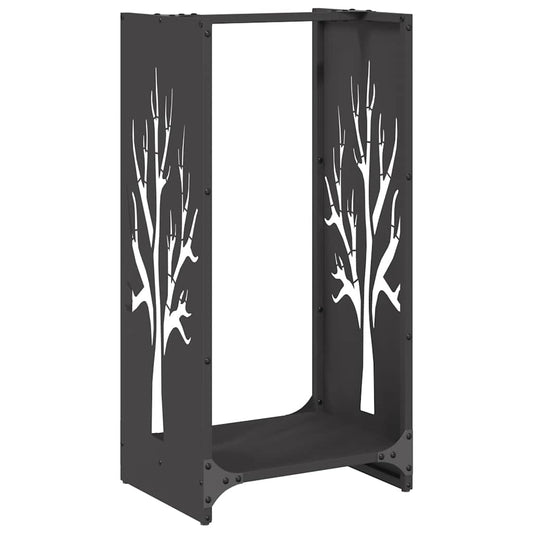 Firewood Rack Black 40x30x80 cm Cold-rolled steel