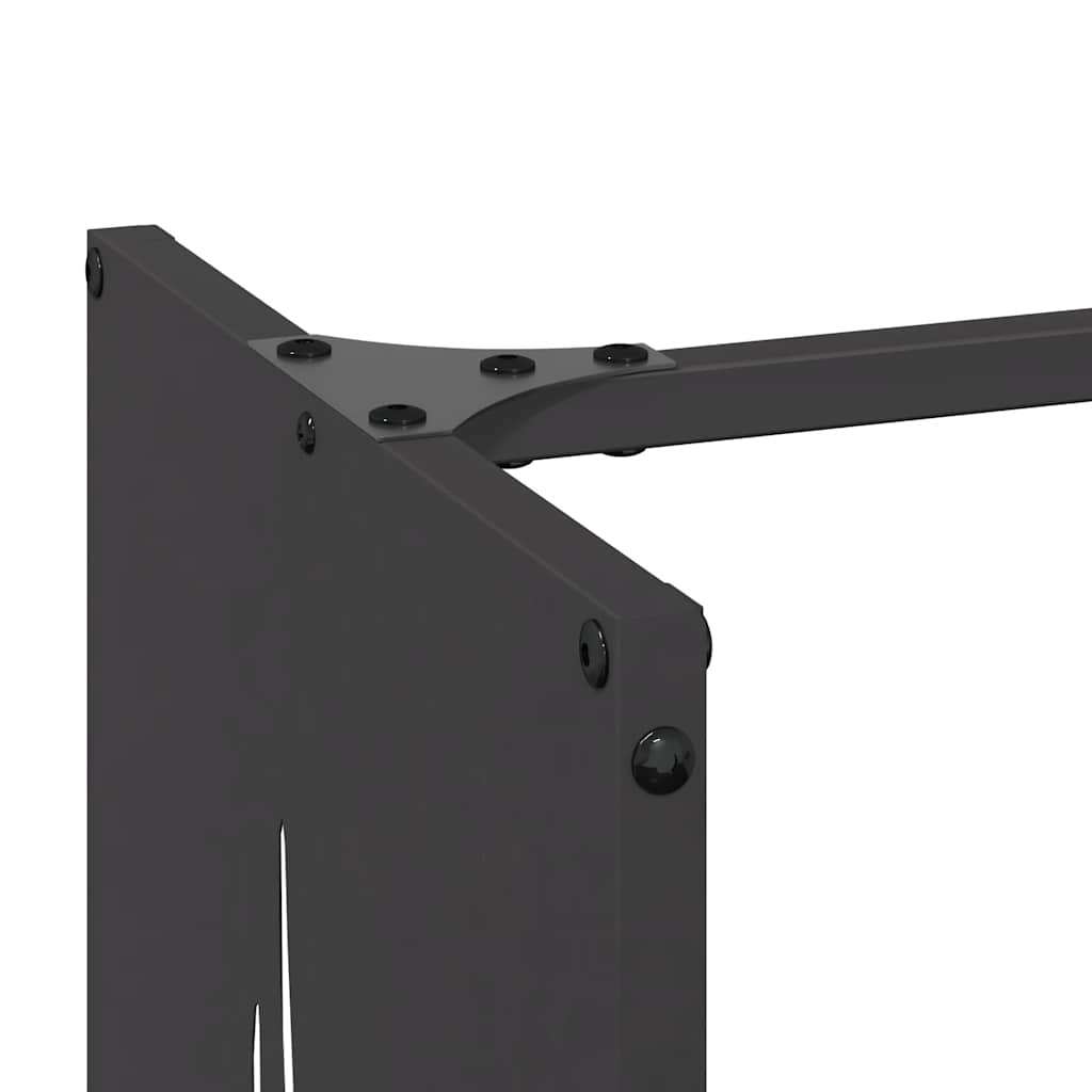 Firewood Rack Black 40x30x80 cm Cold-rolled steel