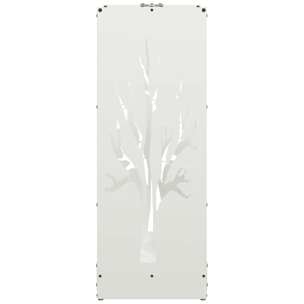 Firewood Rack White 40x30x80 cm Cold-rolled steel