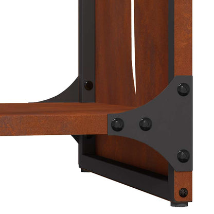 Firewood Rack 40x30x80 cm Weathering Steel