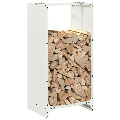 Firewood Rack White 40x30x80 cm Cold-rolled steel