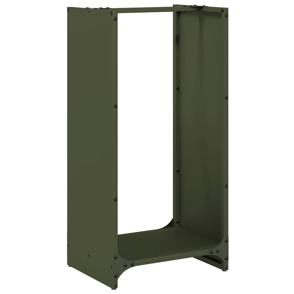 Firewood Rack Olive Green 40x30x80 cm Cold-rolled steel
