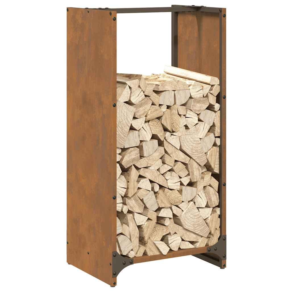 Firewood Rack 40x30x80 cm Weathering Steel