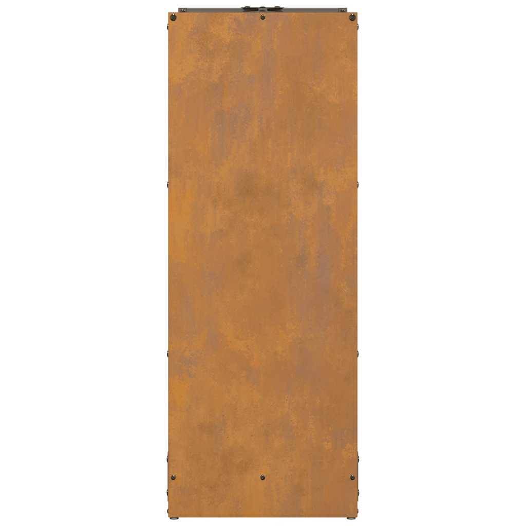 Firewood Rack 40x30x80 cm Weathering Steel