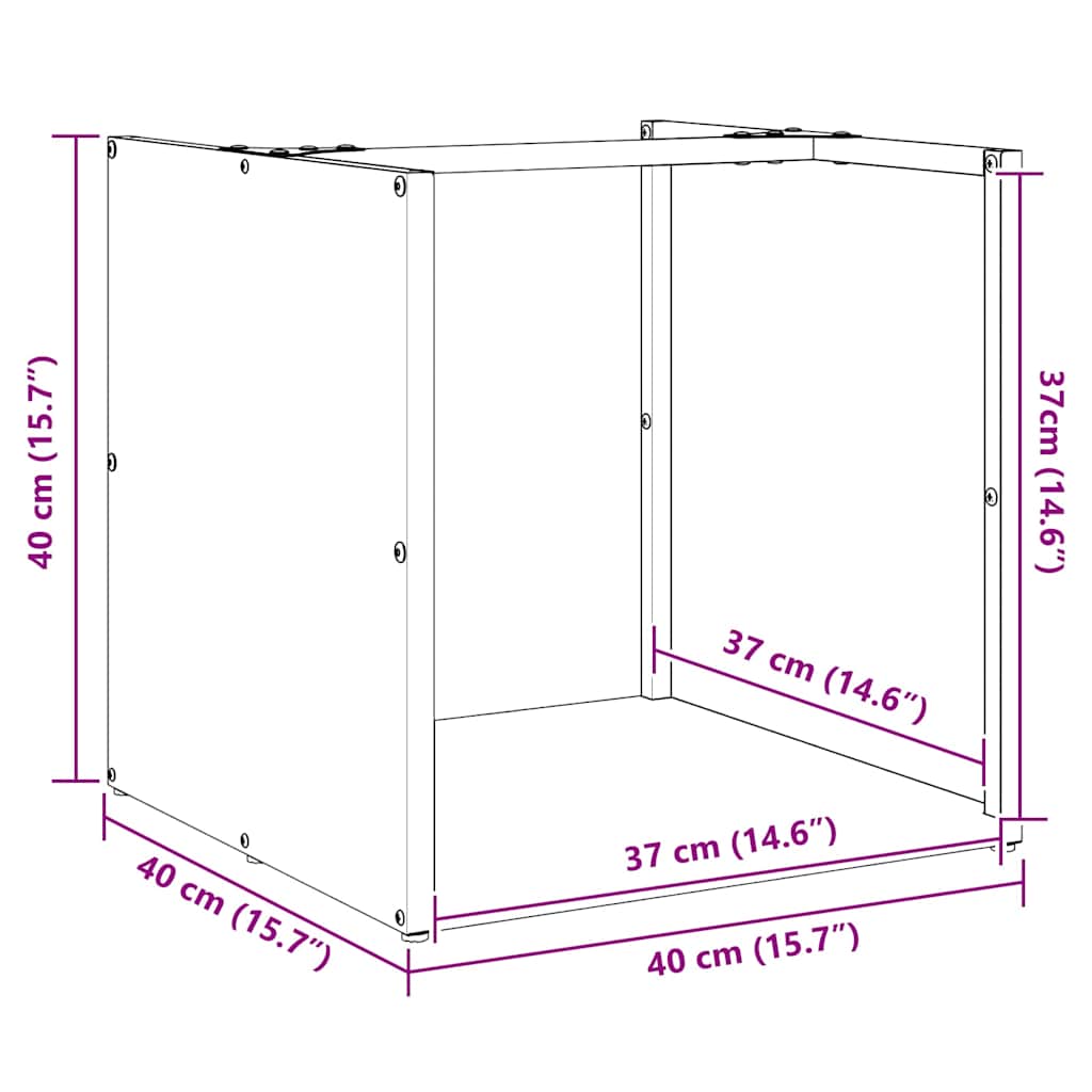 Firewood Rack Anthracite 40x40x40 cm Cold-rolled steel