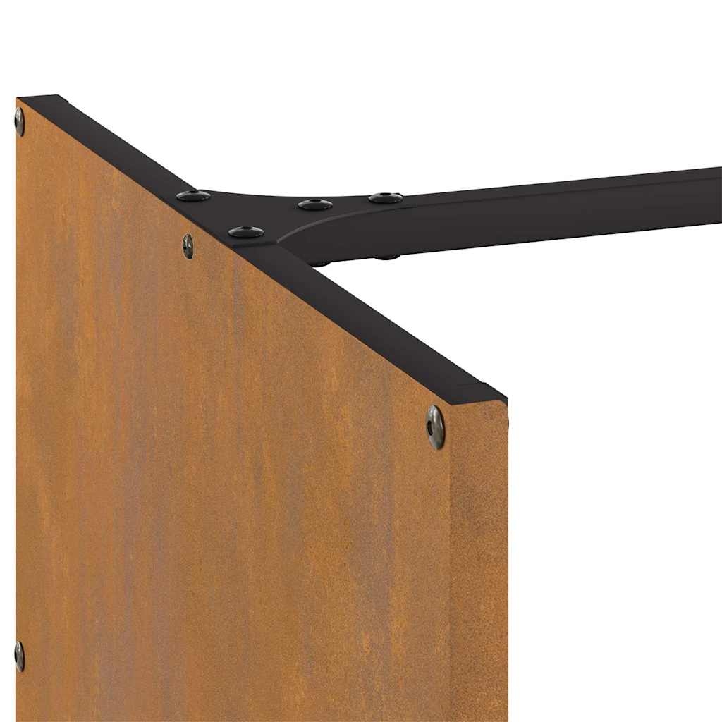 Firewood Rack 40x40x40 cm Weathering Steel