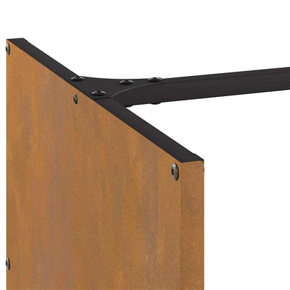 Firewood Rack 40x40x40 cm Weathering Steel