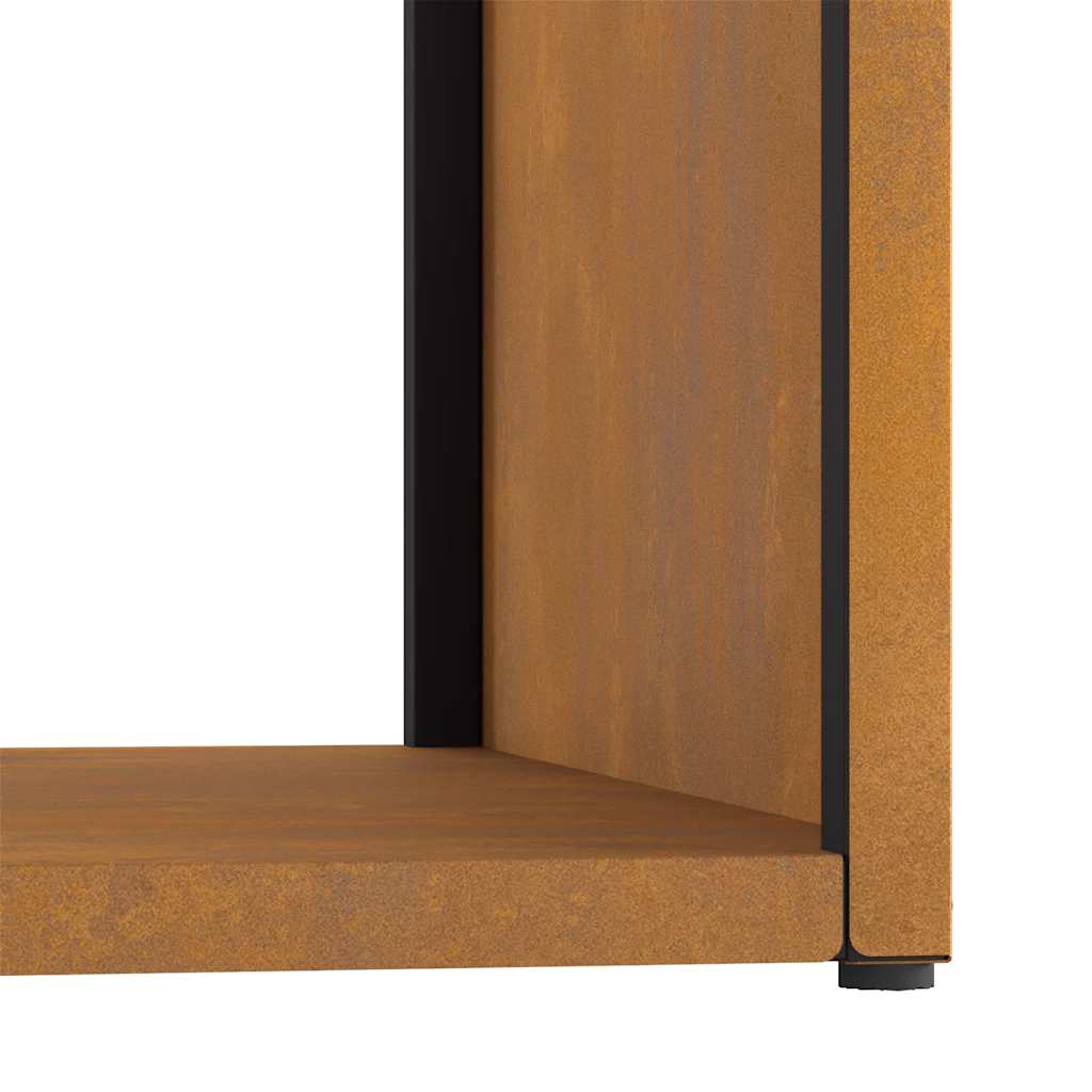 Firewood Rack 40x40x40 cm Weathering Steel
