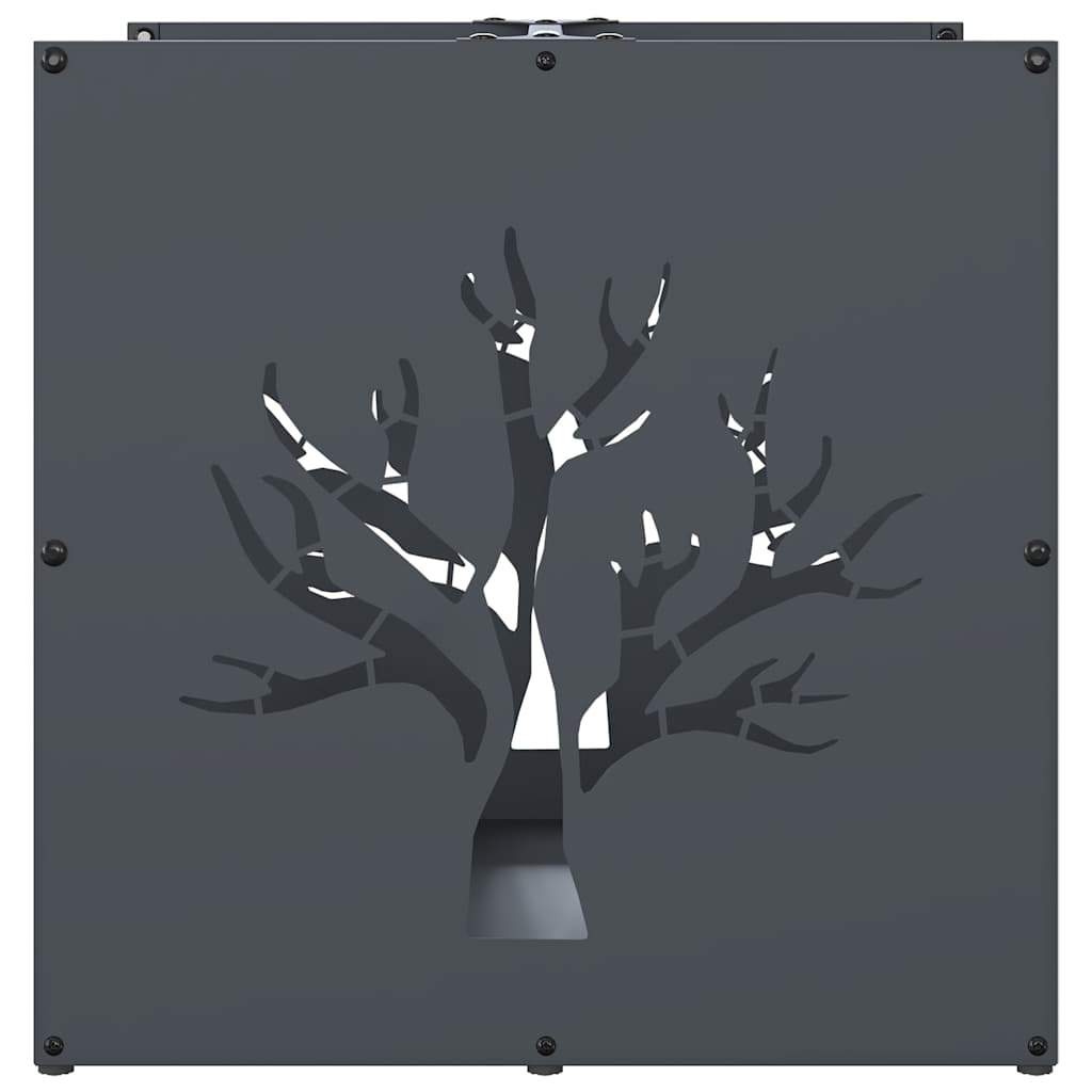 Firewood Rack Anthracite 40x40x40 cm Cold-rolled steel