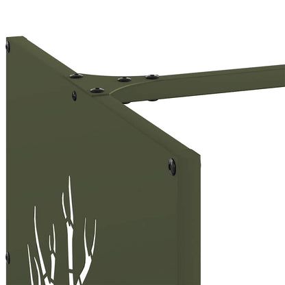 Firewood Rack Olive Green 40x40x40 cm Cold-rolled steel