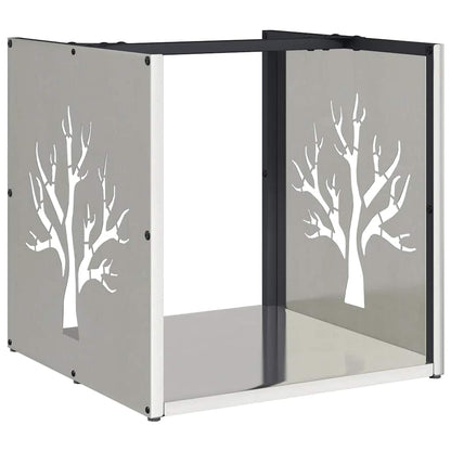 Firewood Rack 40x40x40 cm Stainless Steel