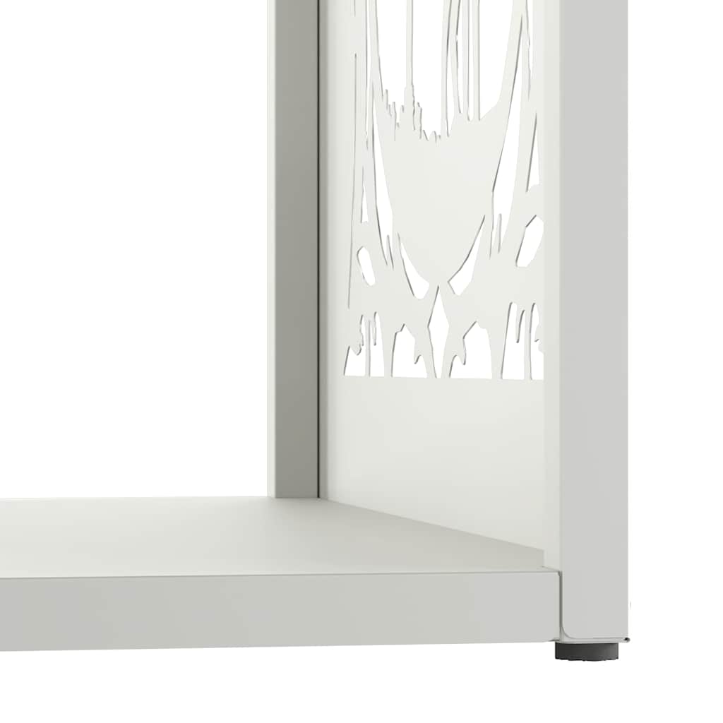 Firewood Rack White 40x40x40 cm Cold-rolled steel