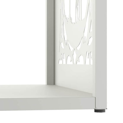 Firewood Rack White 40x40x40 cm Cold-rolled steel