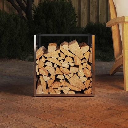 Firewood Rack 40x40x40 cm Stainless Steel
