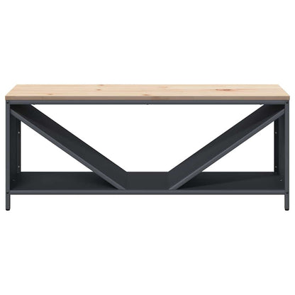 Firewood Rack with Wooden Top Anthracite 100.5x35.5x40 cm