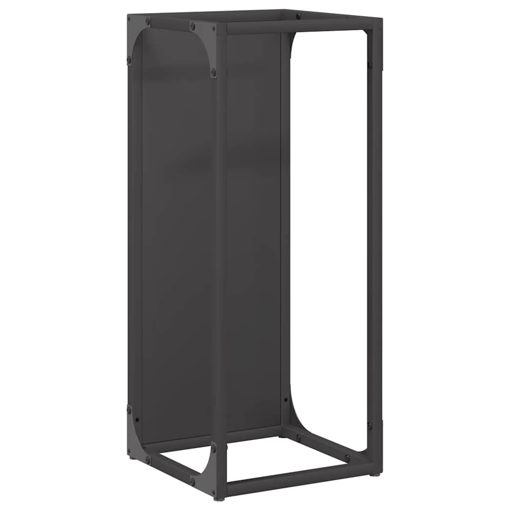 Firewood Rack Black 25x25x60 cm Cold-rolled steel