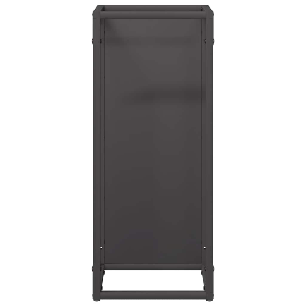 Firewood Rack Black 25x25x60 cm Cold-rolled steel