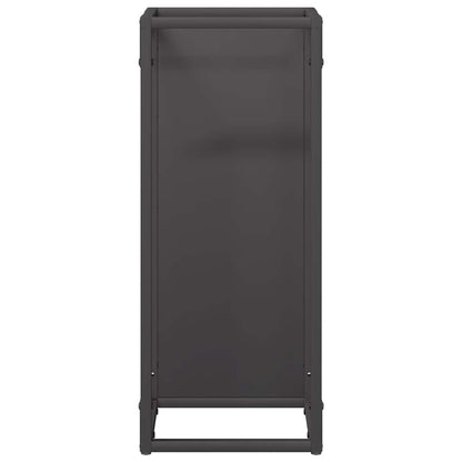 Firewood Rack Black 25x25x60 cm Cold-rolled steel