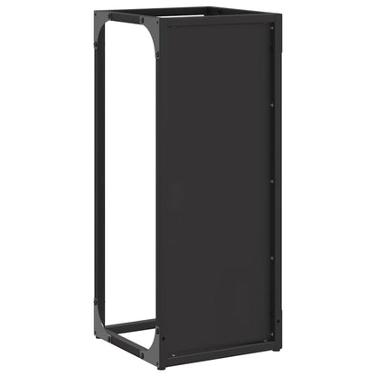 Firewood Rack Black 25x25x60 cm Cold-rolled steel