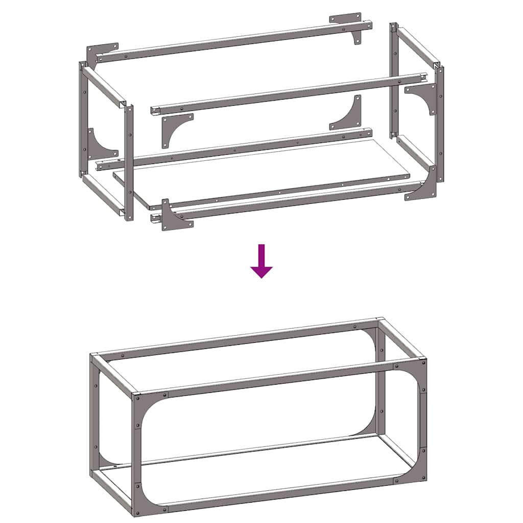 Firewood Rack Black 25x25x60 cm Cold-rolled steel