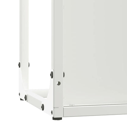 Firewood Rack White 25x25x60 cm Cold-rolled steel