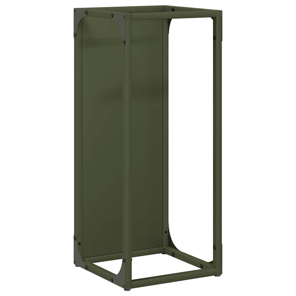 Firewood Rack Olive Green 25x25x60 cm Cold-rolled steel