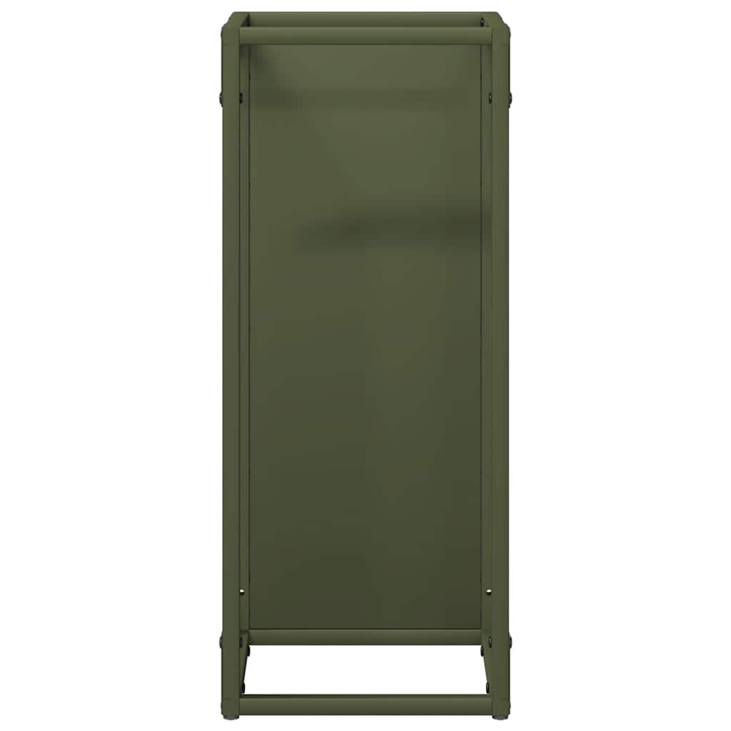 Firewood Rack Olive Green 25x25x60 cm Cold-rolled steel