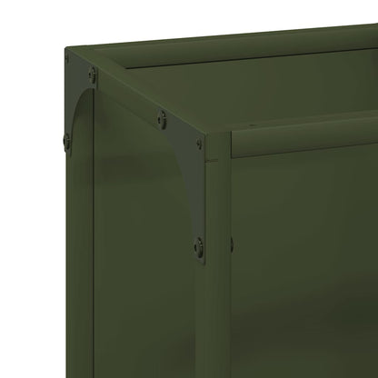 Firewood Rack Olive Green 25x25x60 cm Cold-rolled steel