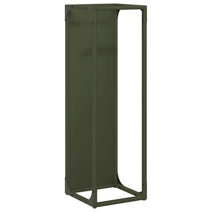 Firewood Rack Olive Green 25x25x80 cm Cold-rolled steel