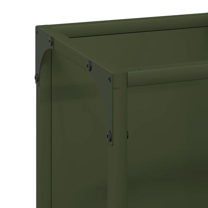 Firewood Rack Olive Green 25x25x80 cm Cold-rolled steel