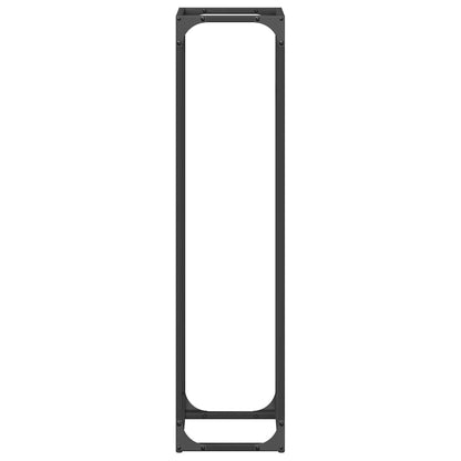Firewood Rack Black 25x25x100 cm Cold-rolled steel