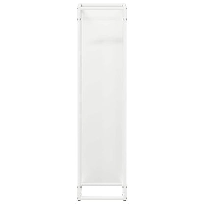 Firewood Rack White 25x25x100 cm Cold-rolled steel