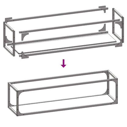 Firewood Rack White 25x25x100 cm Cold-rolled steel