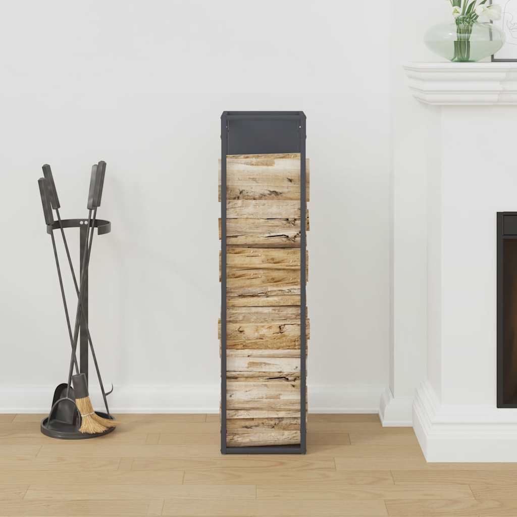 Firewood Rack Anthracite 25x25x100 cm Cold-rolled steel