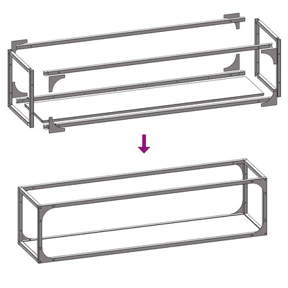 Firewood Rack Anthracite 25x25x100 cm Cold-rolled steel